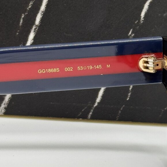 NEW GUCCI GG1868S 002 HAVANA BLUE RED UNISEX SUNGLASSES GUCCI main image 4
